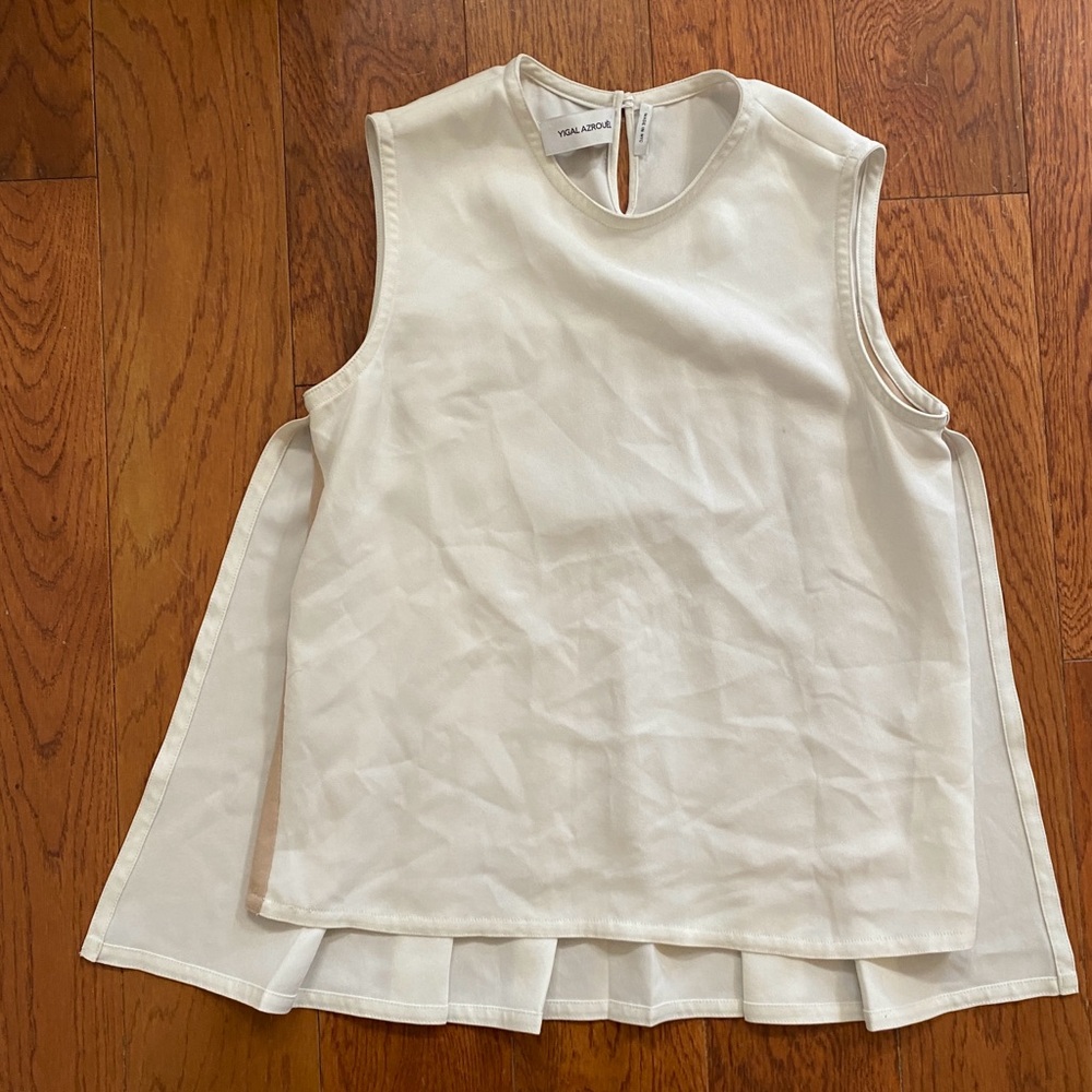 Yigal Azrouel Pleated Back Sleeveless Top